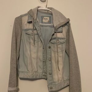Jean jacket hoodie! Super comfy! Size Medium